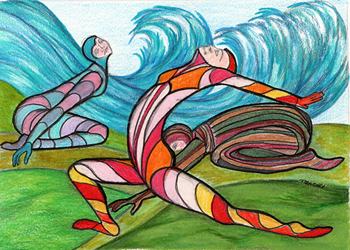 Dance Of The Elements I by Tracey Farrell