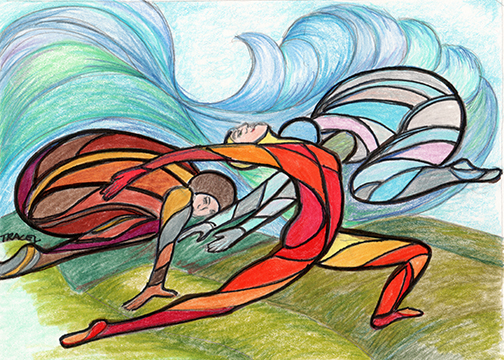 Dance Of The Elements I by Tracey Farrell